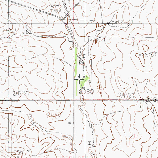 Topographic Map of 25N53E30CCBB01 Well, MT