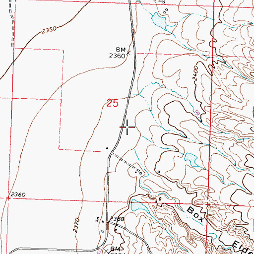 Topographic Map of 25N31E25DB__01 Well, MT