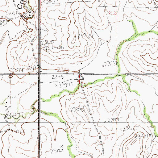 Topographic Map of 25N52E27BABA01 Well, MT