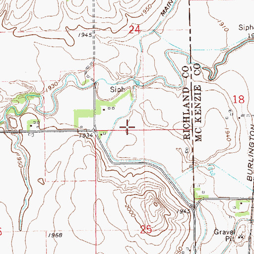 Topographic Map of 25N59E24CCDC01 Well, MT