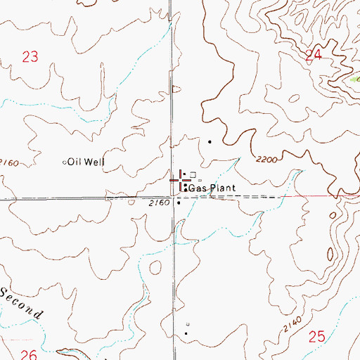 Topographic Map of 25N58E24CCC_01 Well, MT