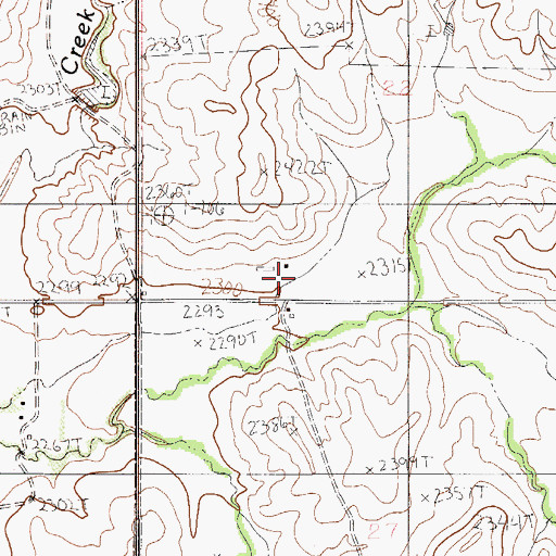 Topographic Map of 25N52E22CDCA01 Well, MT
