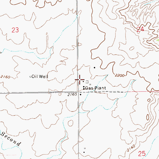 Topographic Map of 25N58E24CCCB01 Well, MT