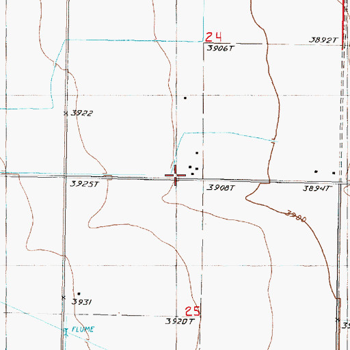 Topographic Map of 25N05W24CDDD01 Well, MT