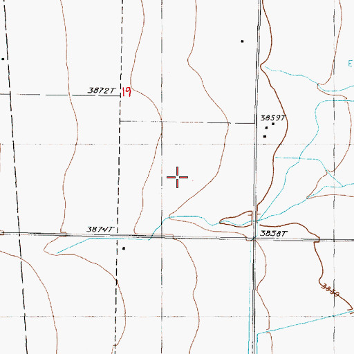 Topographic Map of 25N04W19D___01 Well, MT