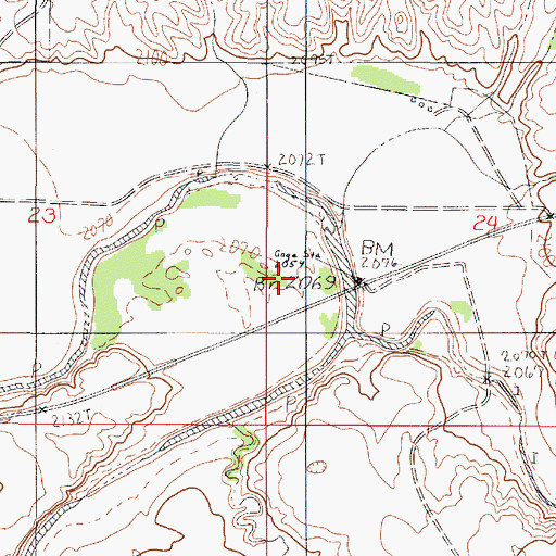 Topographic Map of 25N50E24CABC01 Well, MT