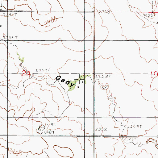 Topographic Map of 25N48E24DAAB01 Well, MT