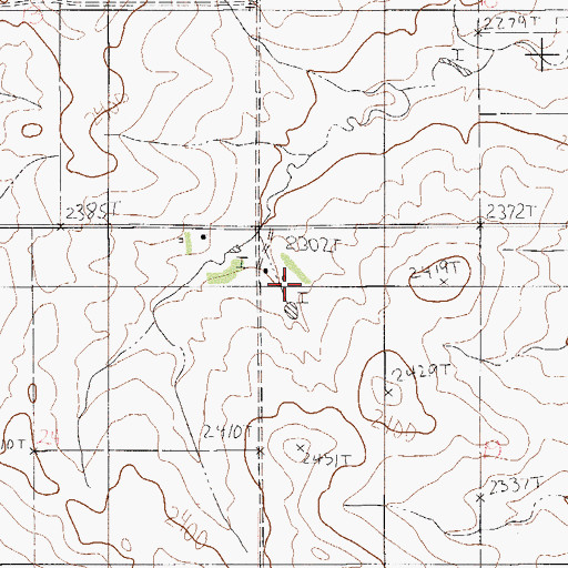 Topographic Map of 25N54E19BBCA01 Well, MT