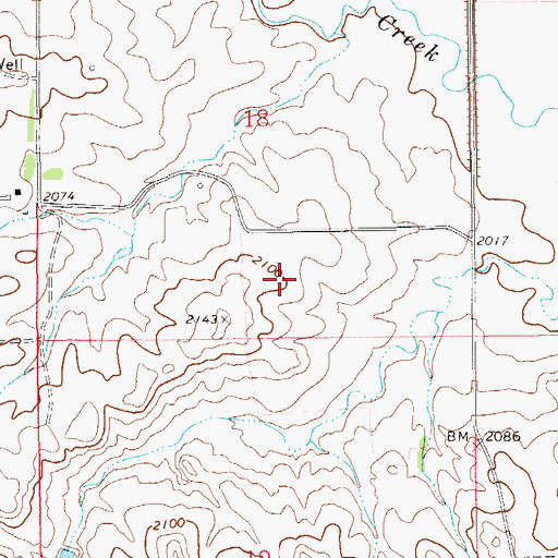 Topographic Map of 25N59E18DC__01 Well, MT