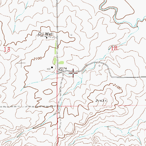 Topographic Map of 25N59E18CBDC01 Well, MT