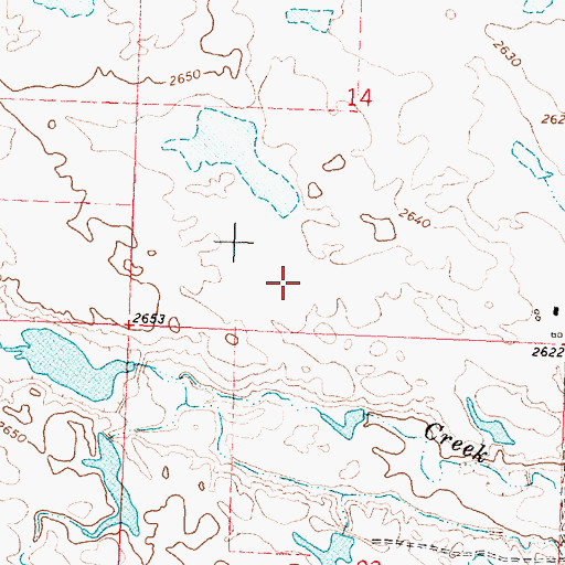 Topographic Map of 25N29E14CD__01 Well, MT