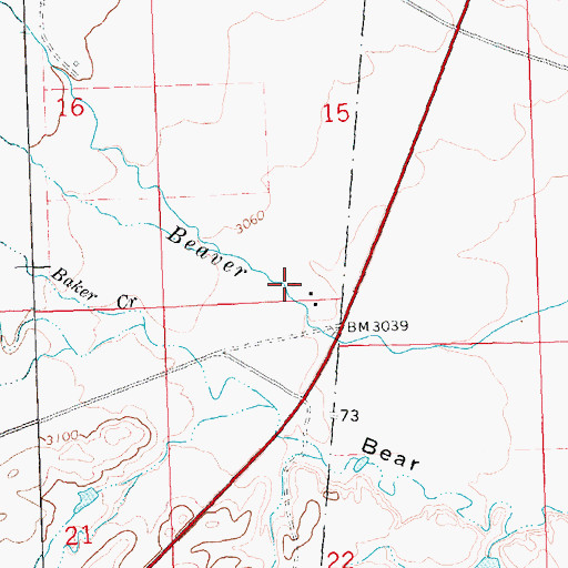 Topographic Map of 25N26E15CDC_01 Well, MT