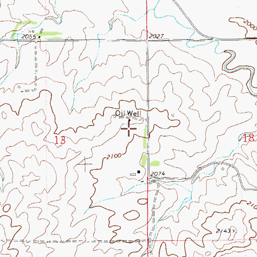 Topographic Map of 25N58E13ADD_01 Well, MT