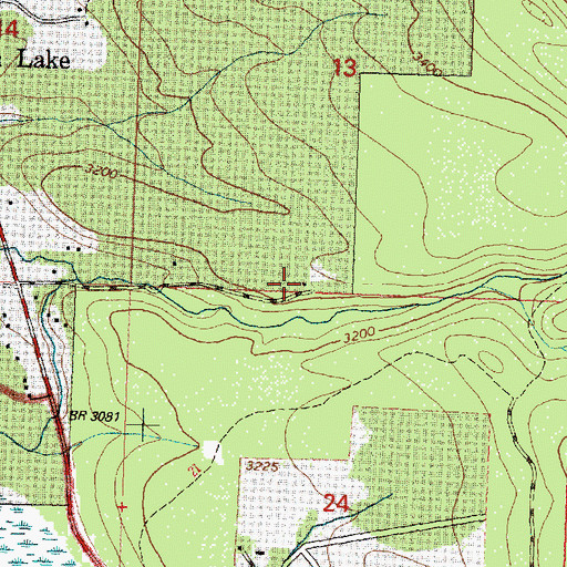 Topographic Map of 25N18W13CDDC01 Well, MT