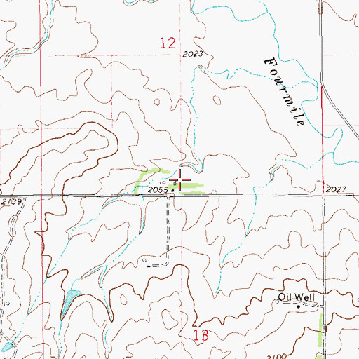 Topographic Map of 25N58E12DCCB01 Well, MT