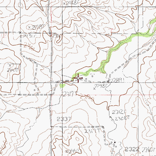 Topographic Map of 25N53E07CCAD01 Well, MT