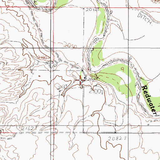 Topographic Map of 25N50E09CBAD01 Well, MT