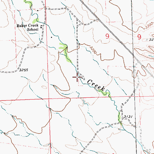 Topographic Map of 25N26E09CDB_01 Well, MT