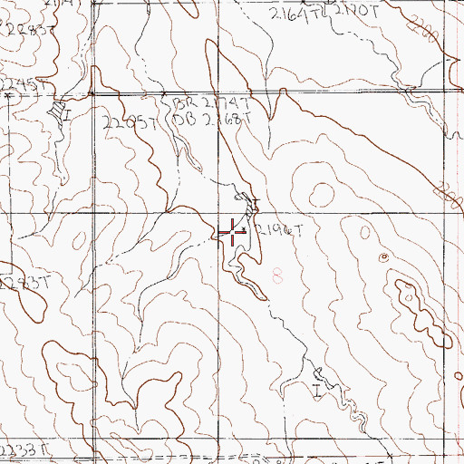 Topographic Map of 25N56E08BDDB01 Well, MT