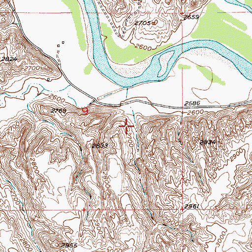 Topographic Map of 25N09E09DBAD01 Well, MT