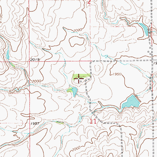 Topographic Map of 26N59E11BADB01 Well, MT
