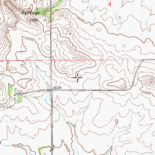 Topographic Map of 25N57E09BBDA01 Well, MT
