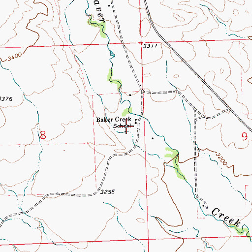 Topographic Map of 25N26E08ADDA01 Well, MT