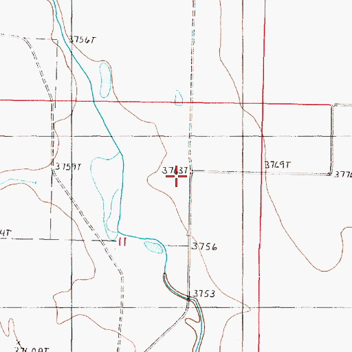 Topographic Map of 25N04W11A___01 Well, MT