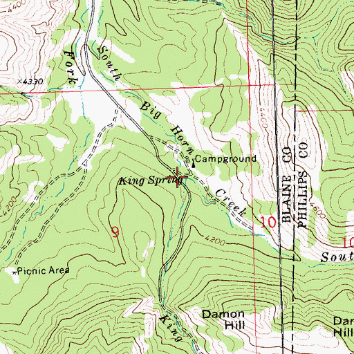 Topographic Map of 25N24E09ADBC01 Spring, MT