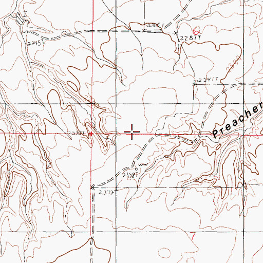 Topographic Map of 25N47E07BBDA01 Well, MT