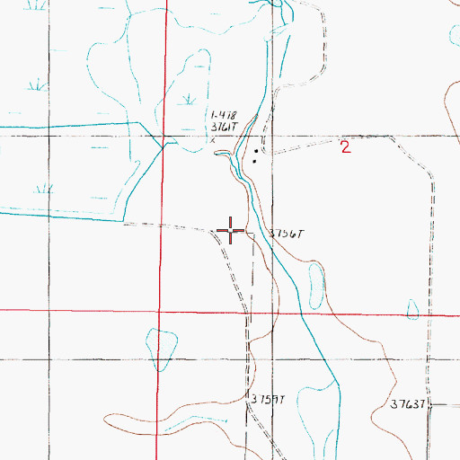 Topographic Map of 25N04W02C___01 Well, MT