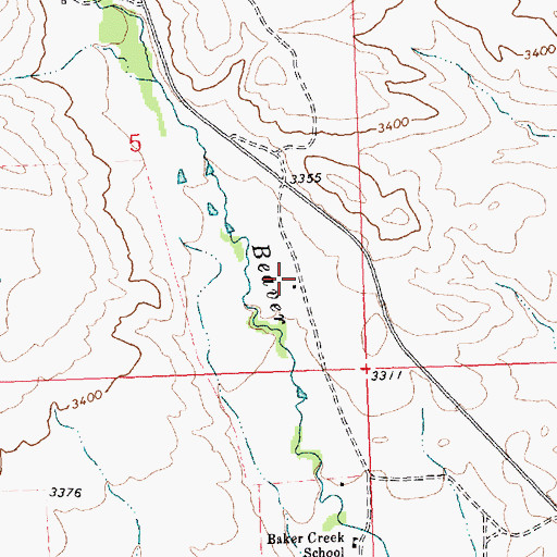 Topographic Map of 25N26E05DDBA01 Well, MT