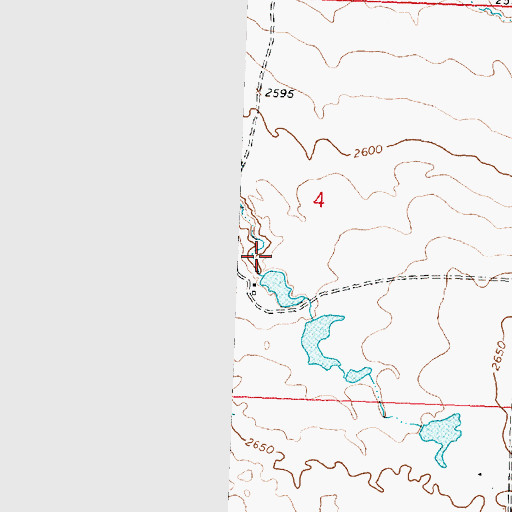 Topographic Map of 25N29E04CA__01 Well, MT