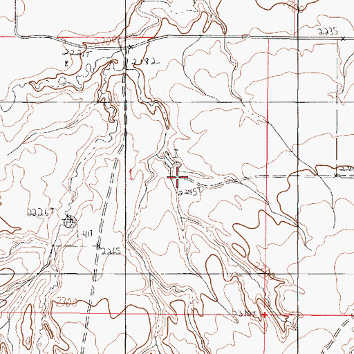Topographic Map of 25N46E01DBAA01 Well, MT