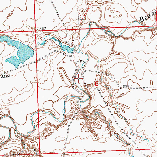 Topographic Map of 25N29E06BD__01 Well, MT