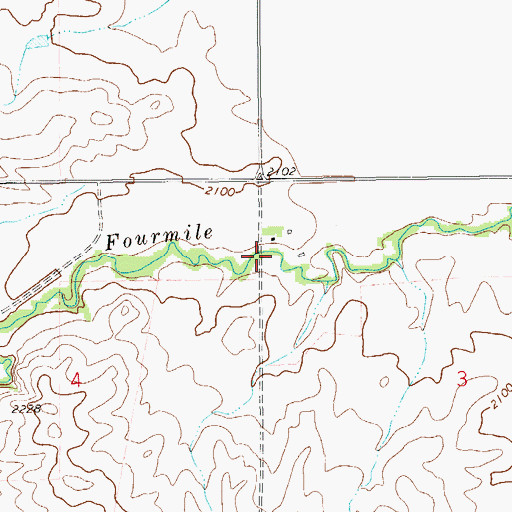 Topographic Map of 25N58E03BBCC01 Well, MT