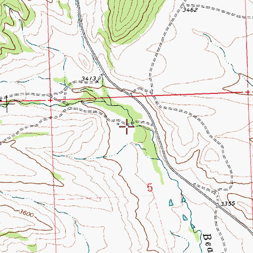 Topographic Map of 25N26E05BADB01 Well, MT
