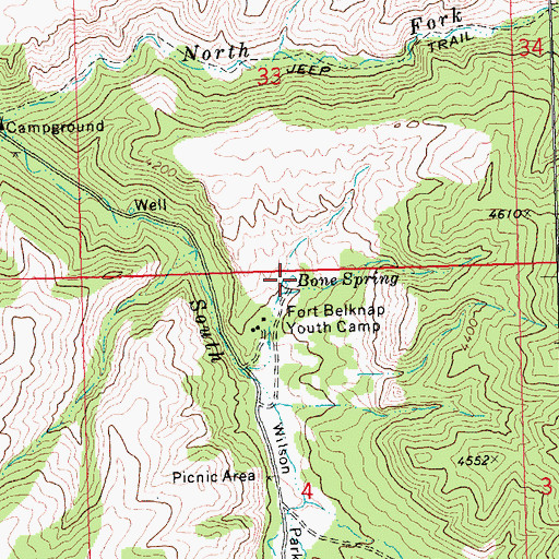Topographic Map of 26N24E04BAAA01 Spring, MT