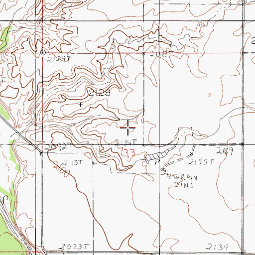 Topographic Map of 26N50E33BDAD01 Well, MT