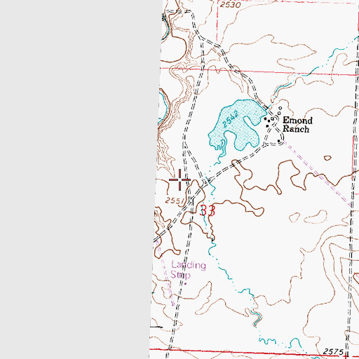 Topographic Map of 26N29E33BD__01 Well, MT