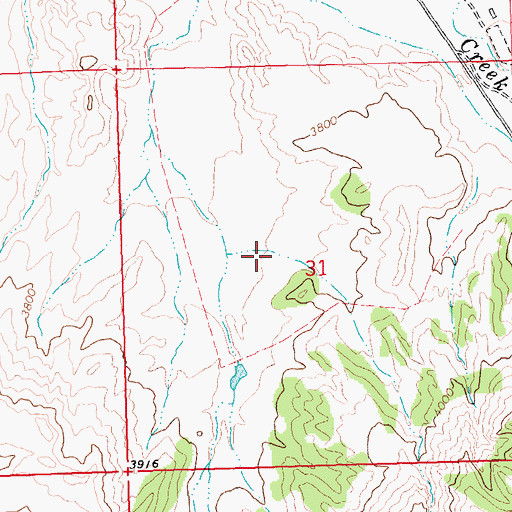 Topographic Map of 26N24E31BDDC01 Well, MT