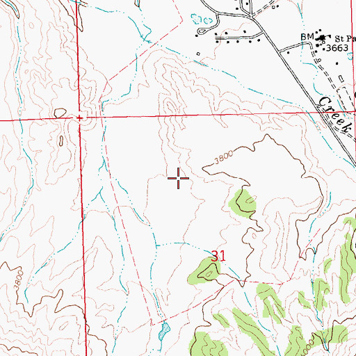 Topographic Map of 26N24E31BADC01 Well, MT