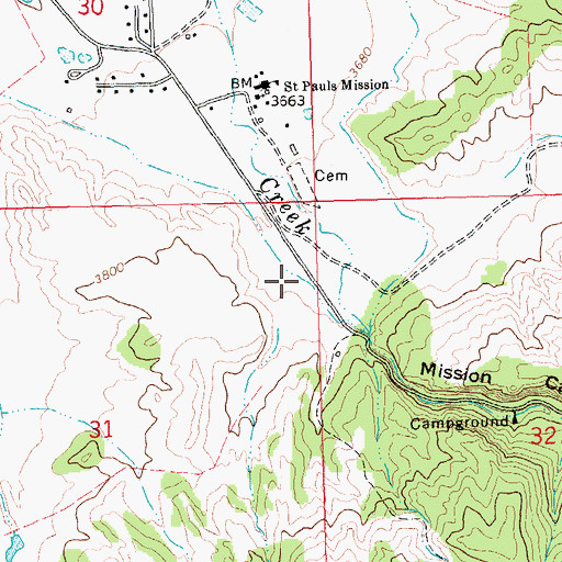 Topographic Map of 26N24E31AAD_01 Well, MT