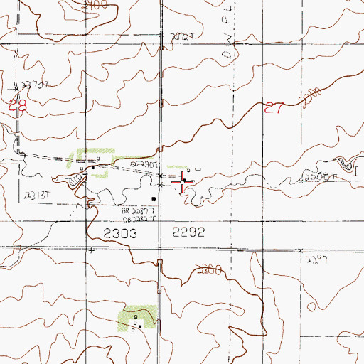 Topographic Map of 26N48E27CCBA01 Well, MT