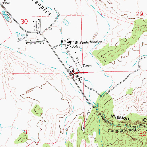 Topographic Map of 26N24E31AAAA01 Well, MT