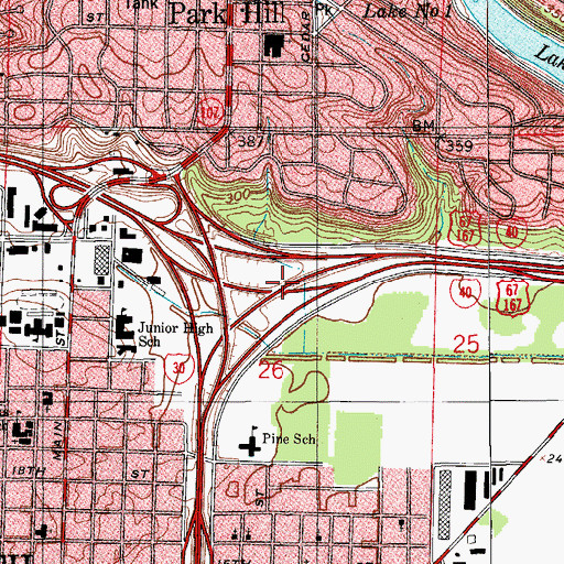 Topographic Map of North Terminal Interchange, AR