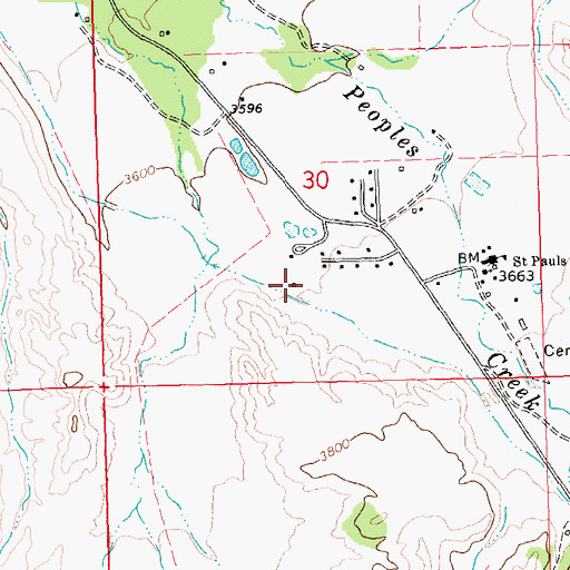 Topographic Map of 26N24E30CDA_01 Well, MT
