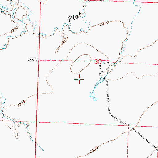 Topographic Map of 26N32E30CA__01 Well, MT