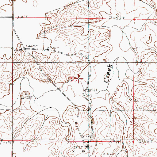 Topographic Map of 26N47E30ACCD01 Well, MT