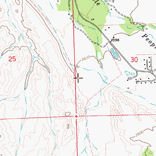 Topographic Map of 26N24E30CBC_01 Well, MT